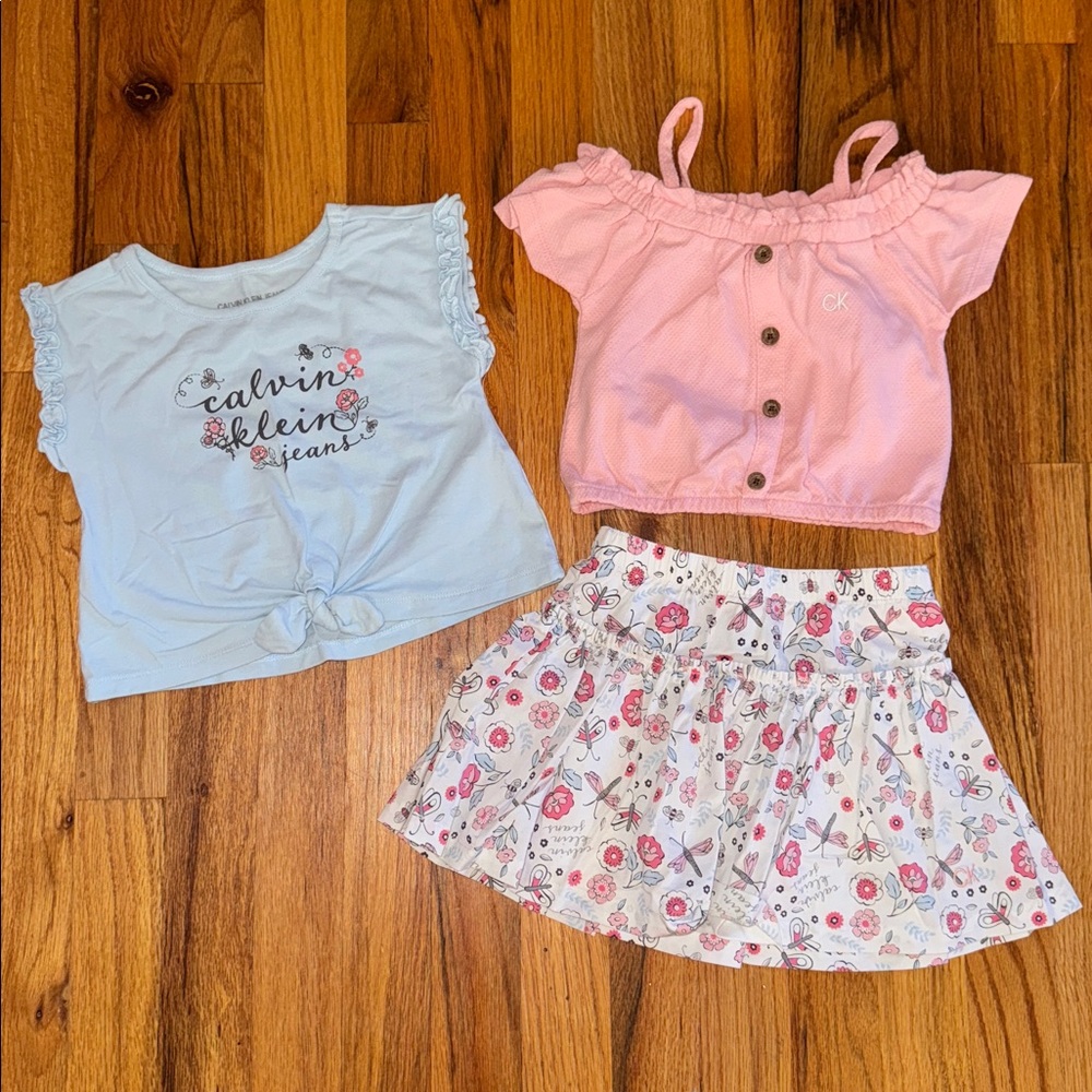 Calvin Klein Blue and Pink Kids' Outfit Set